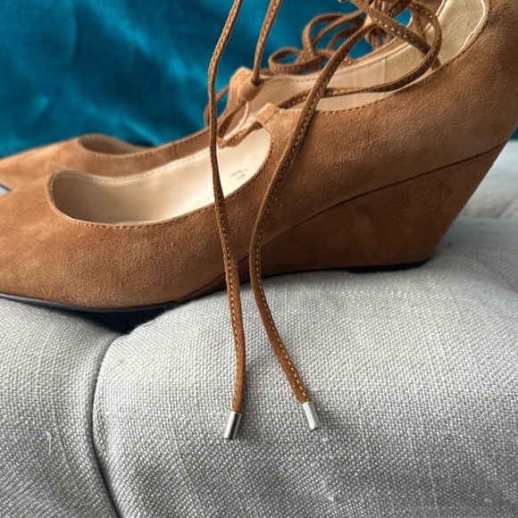 Marc Fisher Brown Suede Lace-Up Heels - Picture 6 of 6